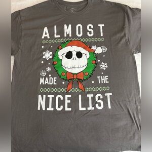 ⭐️ 3/$20 NWOT Disney’s Nightmare Before Christmas jack skellington Shirt gray xl